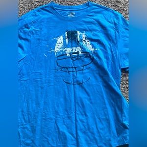 Blue Under Armour Heat Gear Football T-Shirt